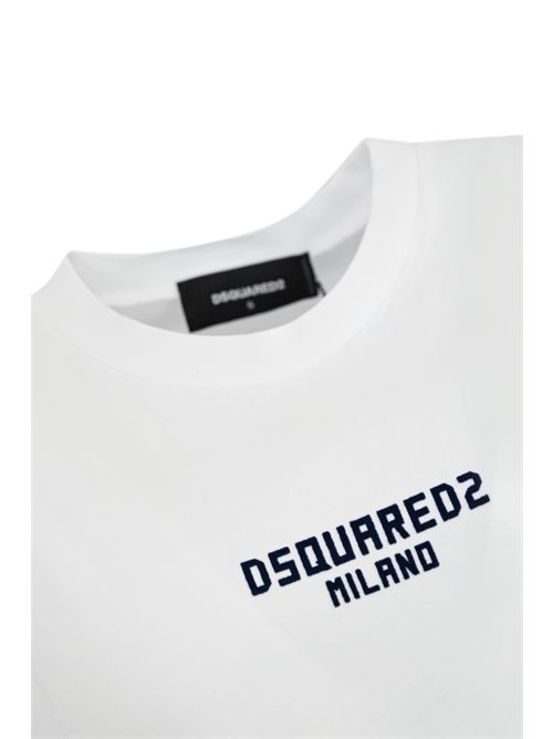 T-shirt over in cotone con logo DSQUARED2 | S74GD1455 D20020965